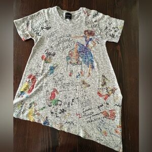 Inoah | Wearable Art | Asymmetrical Tunic | Drawing‎ | Music | Fashion | Small